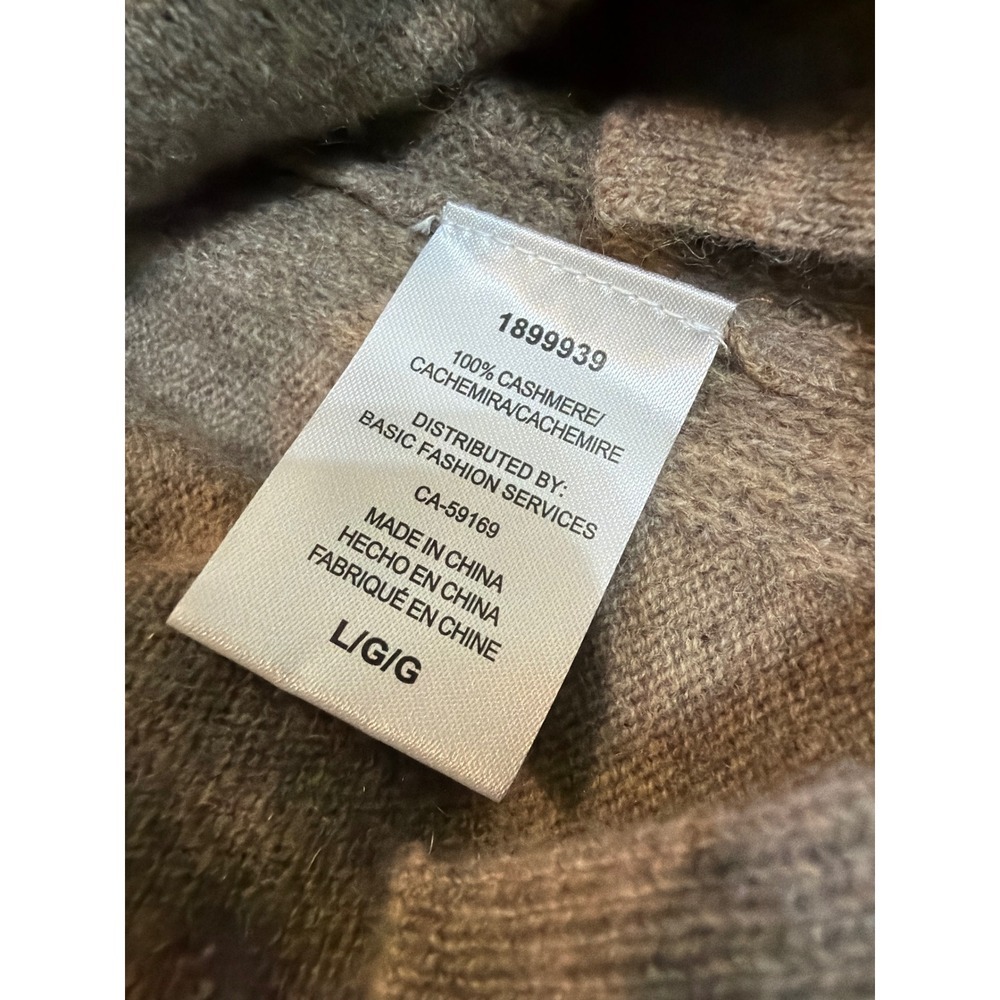 Mario Serrani Cashmere Sweater Womens Large Tan Crewneck Long Sleeve 1899939 - Picture 6 of 7